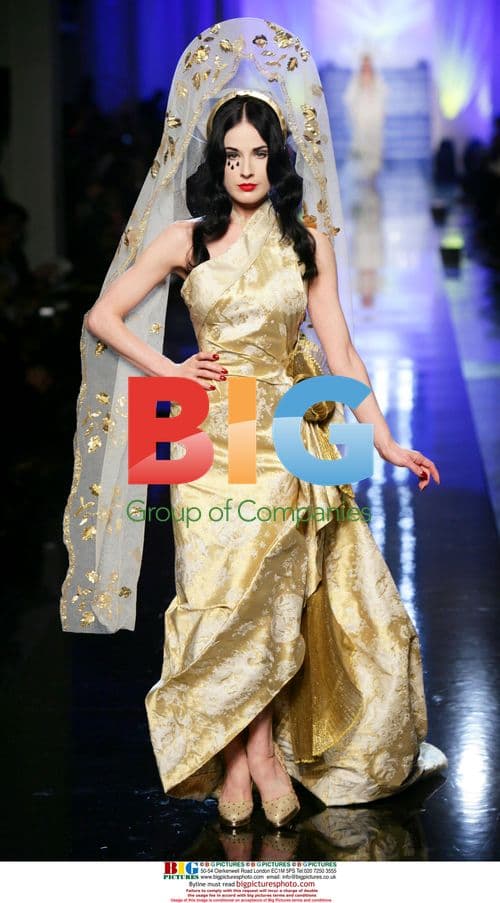 Dita von Teese walks Jean Paul Gaultier Runway