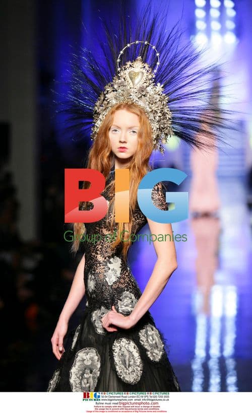 Lily Cole Walks Jean Paul Gaultier Catwalk