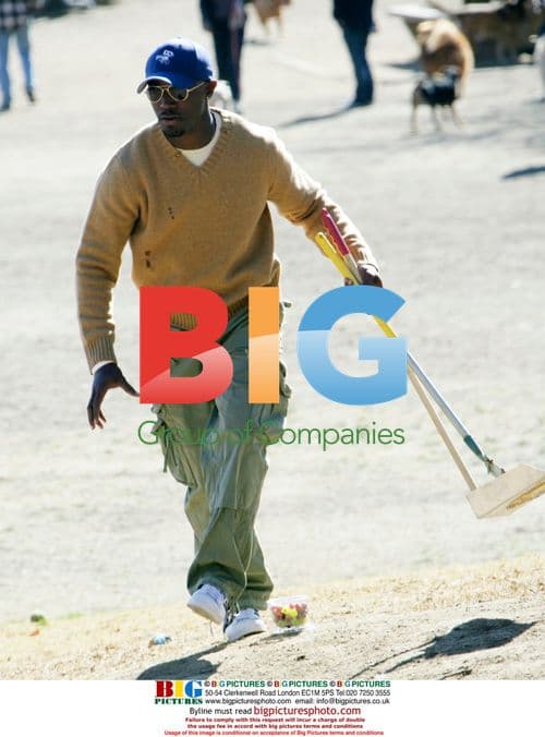 Taye Diggs scoops dog poop at park