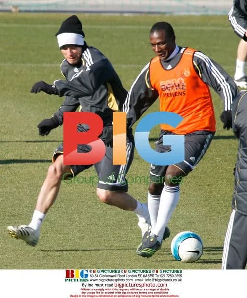 Ronaldo, Cassano and Beckham at Real Madrid training