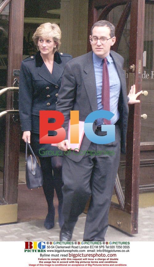 Diana, Princess of Wales leaving divorce lawyer