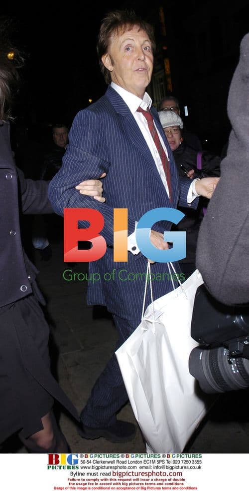 Paul McCartney and Mary Leaving Burns Night Celebrations