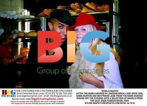 Emma Bunton and Jade Jones at Bagel Bar