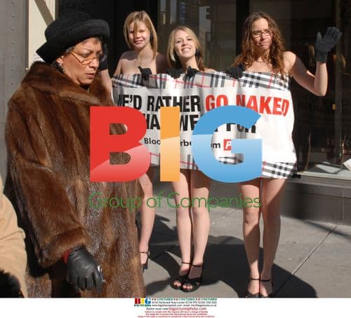 PETA Protest Against Fur at Burberry Store in Washington