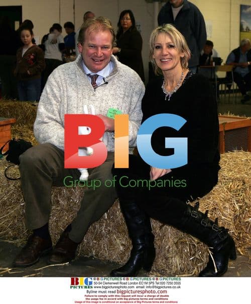 Ingrid Tarrant and TV Vet Matt Brash at Livestock Show