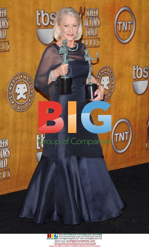 Helen Mirren Holds SAG Awards