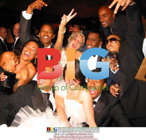 Sienna Miller and Sean Combs at 2007 Golden Globe Party