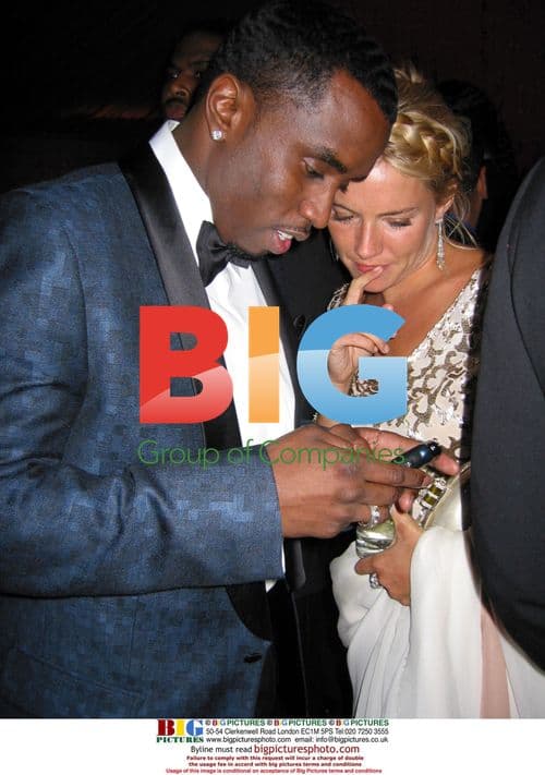 Sienna Miller and Sean Combs at Golden Globes Party