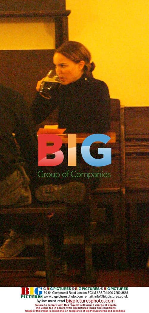 Natalie Portman Drinking Beer in Prague