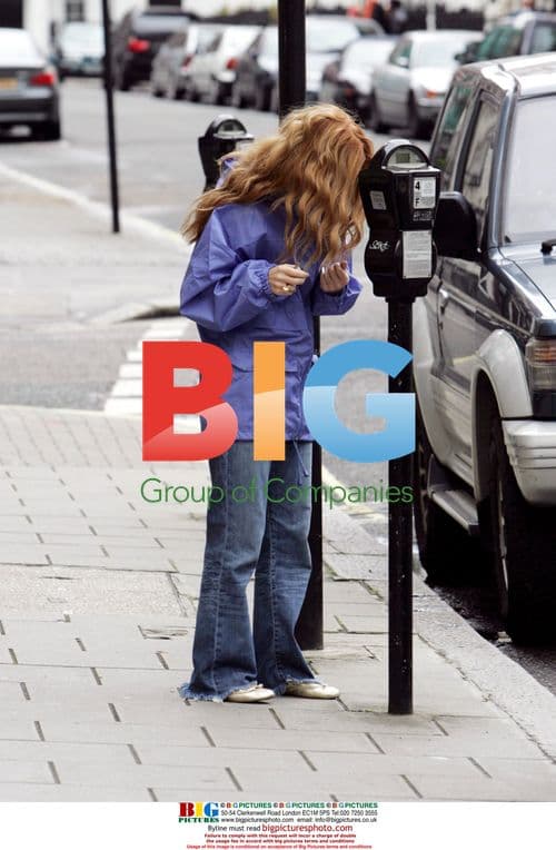 Geri Halliwell at parking meter