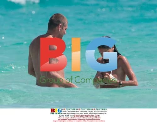 Cristian Vieri and Melissa Satta on the Beach