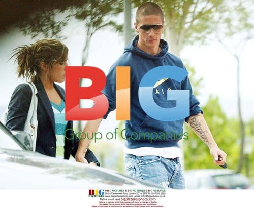 Fernando Torres and girlfriend Olalla in Madrid