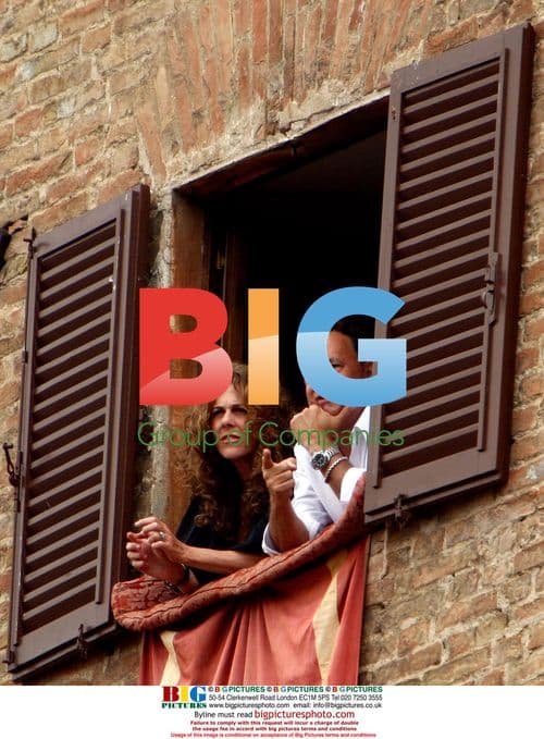 Tom Hanks at Palio di Siena horse race