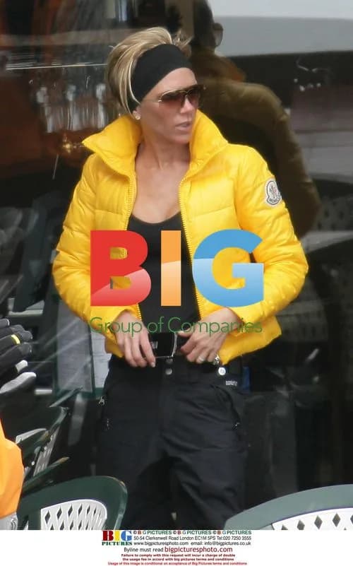 Victoria Beckham Skiing with Son in Courchevel
