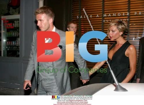 David and Victoria Beckham in Paris