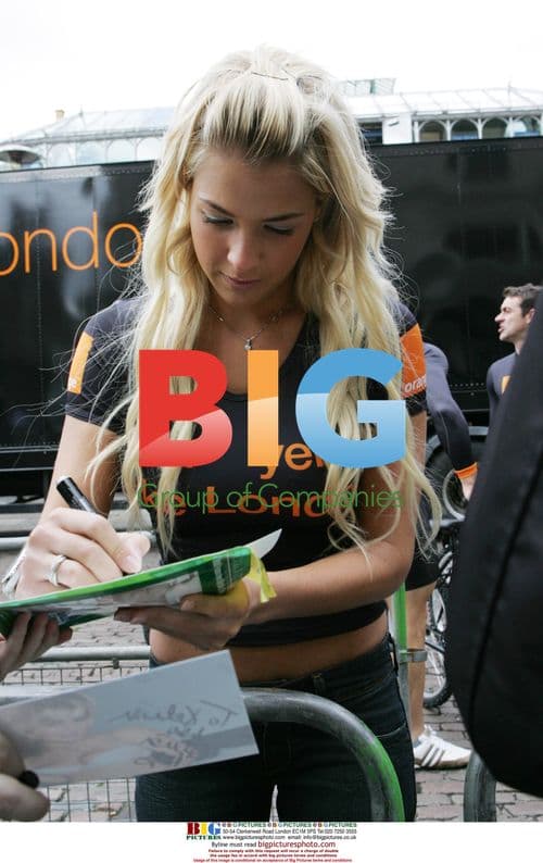 Gemma Atkinson and Olympians Give Away Bikes in Covent Garden