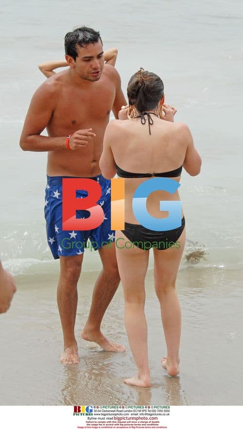 Hilary and Haylie Duff on the Beach in Malibu