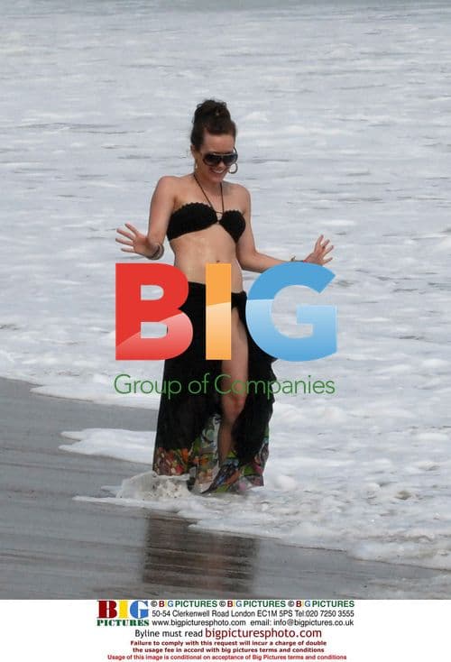 Hilary and Haylie Duff at Malibu Beach Party