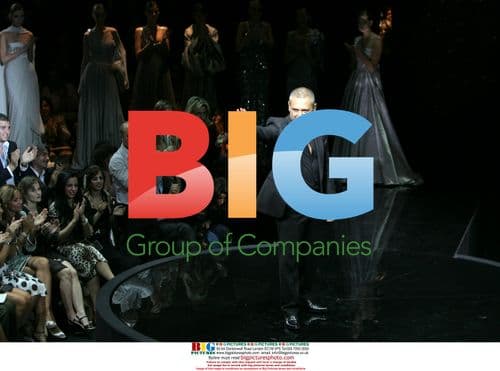 Elie Saab Takes Bow at Paris Fashion Show