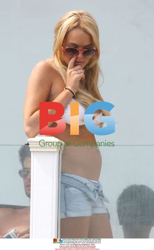 Lindsay Lohan and Family at 4th of July Party