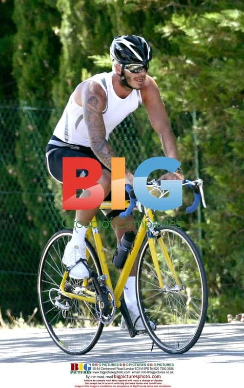 David Beckham Goes for Bike Ride in France