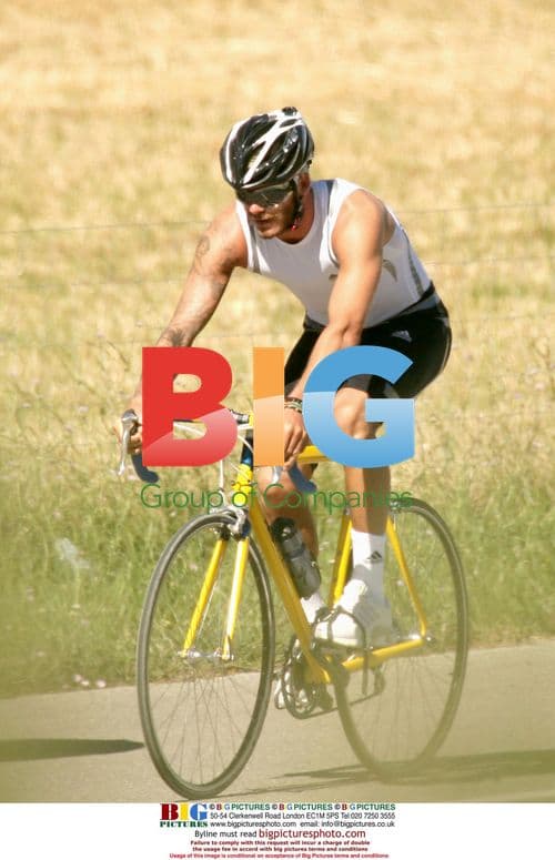 David Beckham Cycling in France