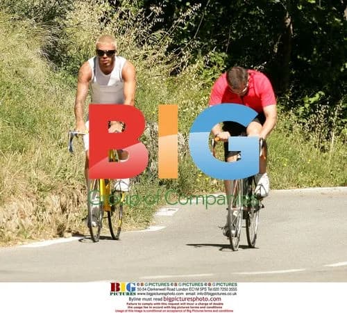 David Beckham on Bicycle in France