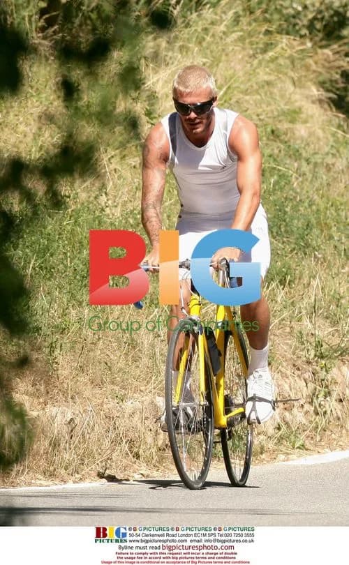 David Beckham Cycling in France