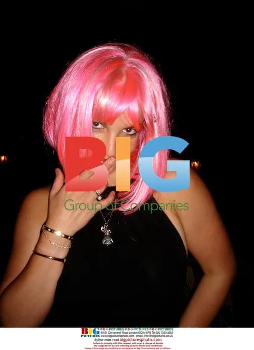 Britney Spears in Hot Pink Wig with Chris Blasman