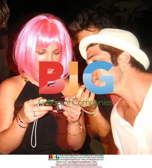 Britney Spears in Hot Pink Wig with Actor Chris Blasman