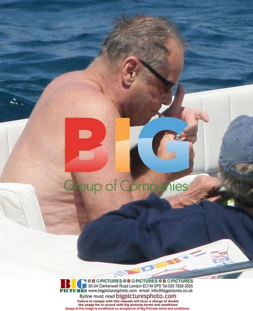 Jack Nicholson on Boat in South of France