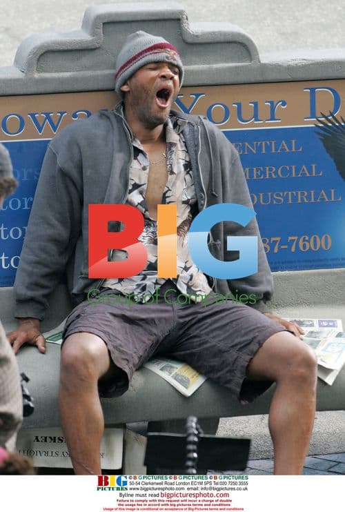 Will Smith on the set of 'John Hancock'