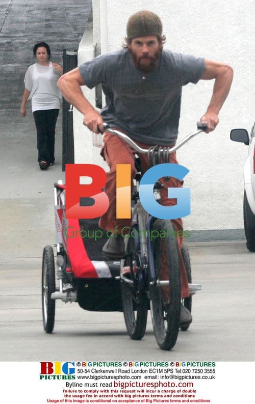 Danny Moder with Kids on Bike in Venice