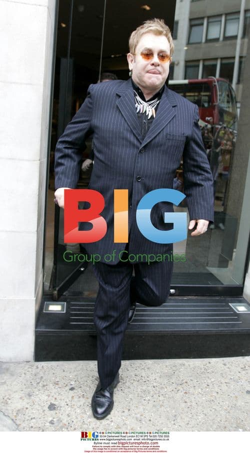 Elton John Shopping in London