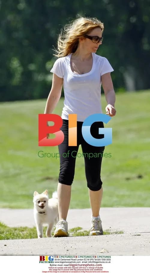Geri Halliwell Works Out with Trainer and Dog