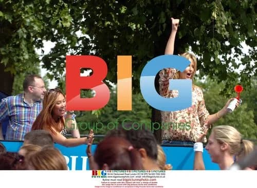 Myleene Klass and Penny Lancaster at Bupa 10K Marathon
