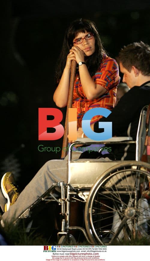 America Ferreria on the set of Ugly Betty