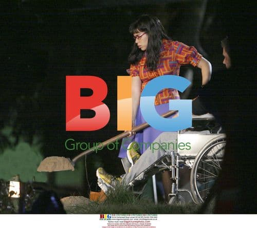 America Ferrera on set of 'Ugly Betty'