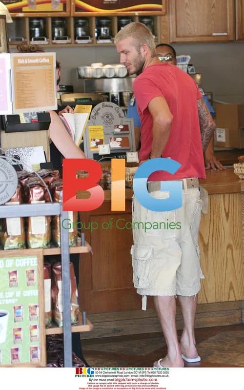 David Beckham Grabs Coffee in LA