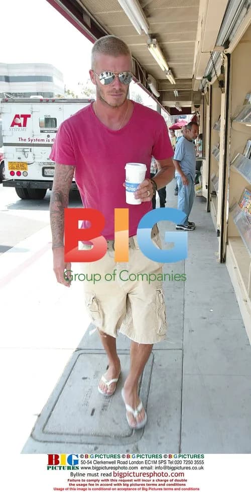 David Beckham Grabs Drink in LA