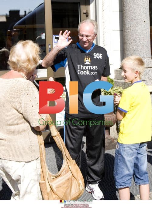 Sven-Goran Eriksson at Manchester City Training