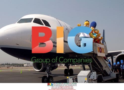 The Simpsons at Jet Blue Unveiling