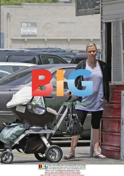Jaime Pressly takes baby out one week old