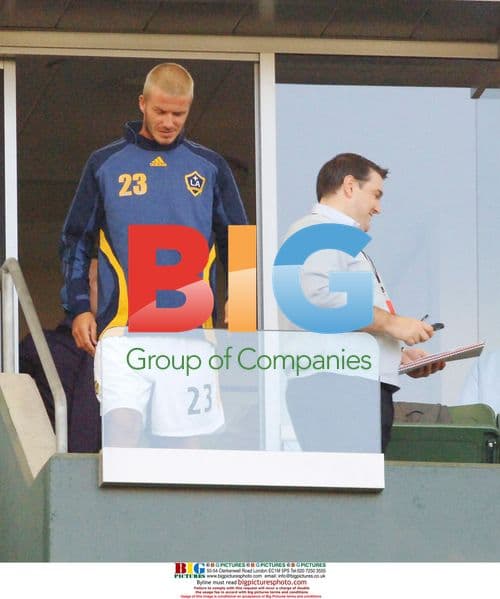 David Beckham watches LA Galaxy match