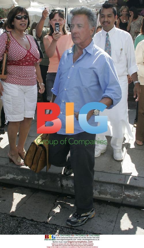 Dustin Hoffman leaving the Ivy restaurant