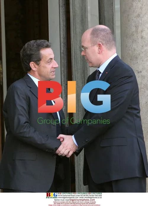 Sarkozy Meets Prince Albert in Paris
