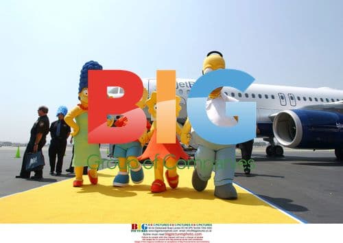 Simpsons at JetBlue Plane Unveiling