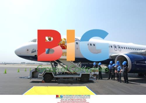 Simpsons Cast at Jet Blue Plane Unveiling