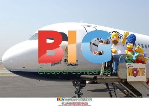 Simpsons Cast at JetBlue Unveiling