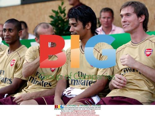 Eduardo da Silva training with Arsenal in Austria